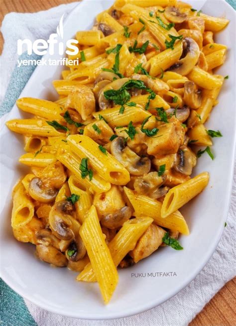 Tavuklu Mantarlı Makarna Tarifi